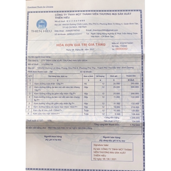 Kem P+ nám tàn nhang đồi mồi 8g