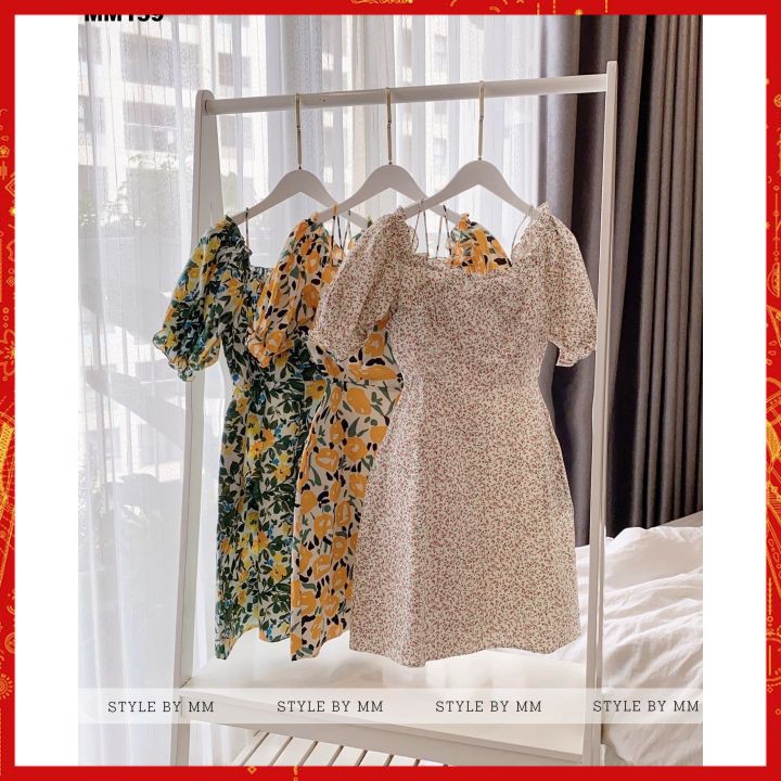 Đầm Trễ Vai Thiết Kế Đẹp 2 Dây Chất Liệu Vải Thô Nhẹ Mát Xinh Yêu Hiện Đại- Thời Trang Thiết Kế Style By MM