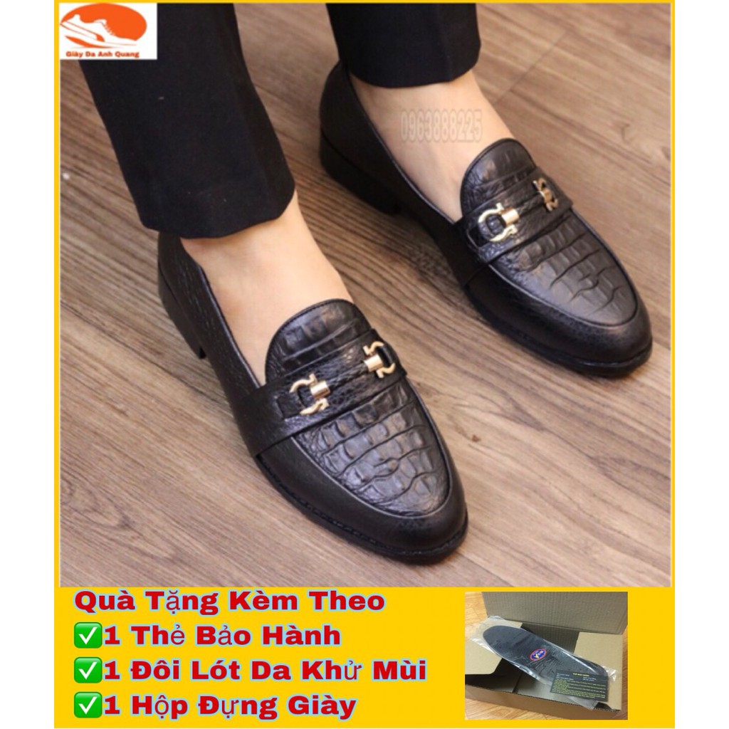 Giày da nam công sở da bò nguyên tấm bảo hành 1 năm Gk02