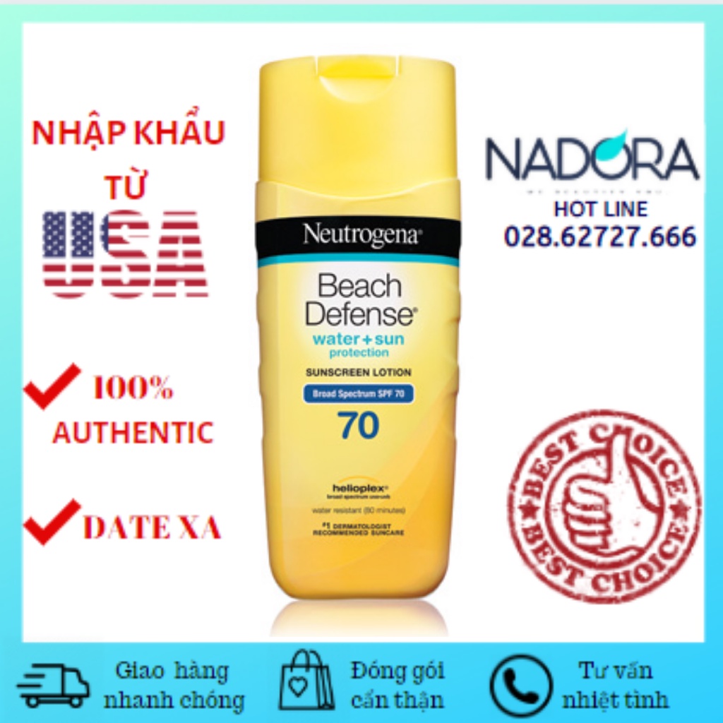 Kem Chống Nắng Neutrogena Beach Defense Lotion SPF 70 Sunscreen (198ml)