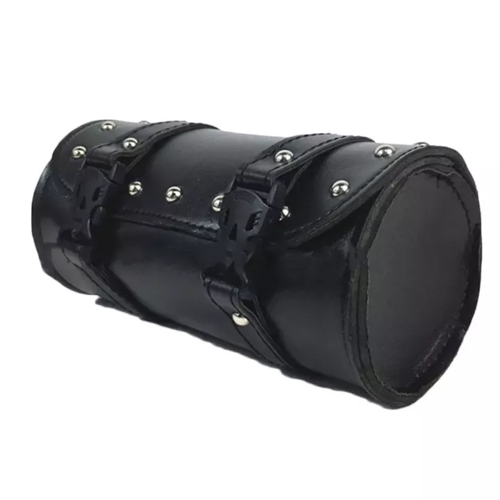 Túi Trống Tròn Mini 21cm Đuôi Xe Máy Chống Nước cho xe Moto/xe đạp bằng da PU