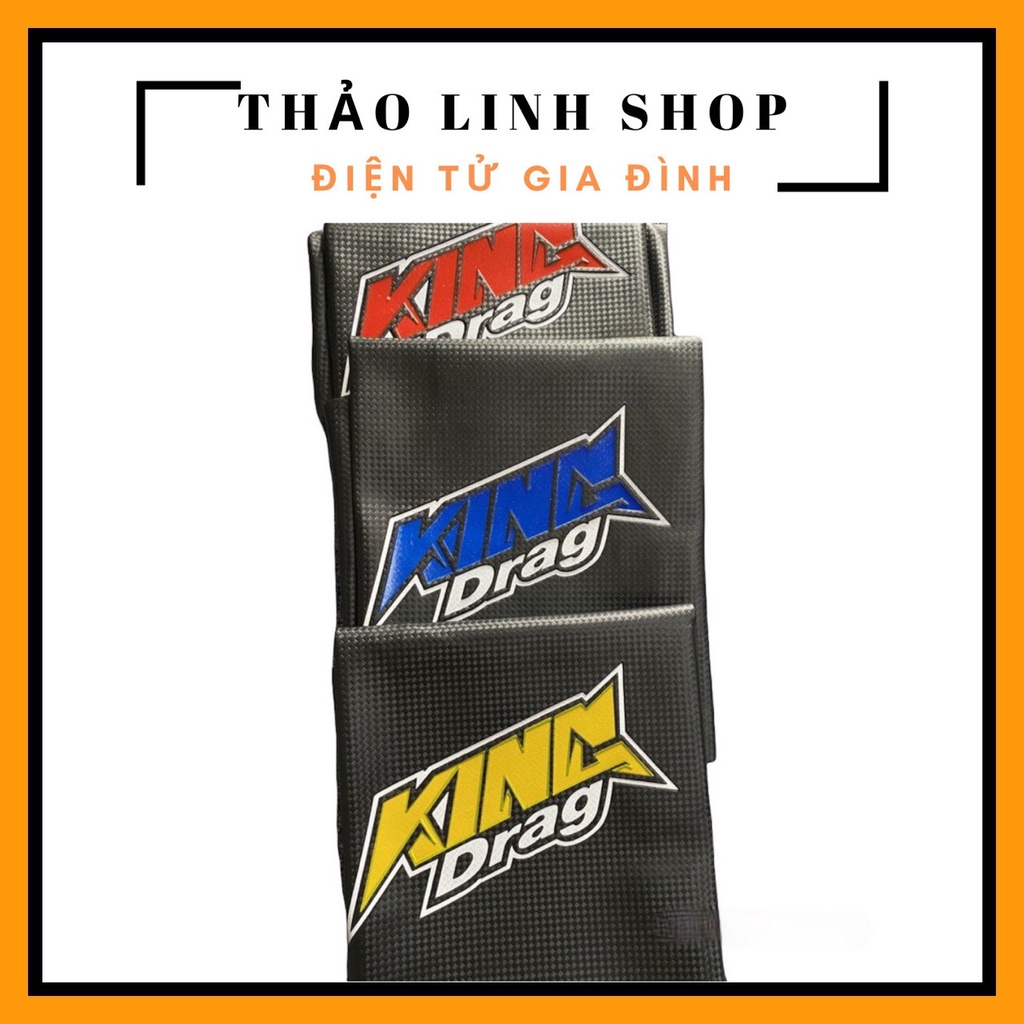 Da yên xe máy carbon King Drag chữ nhỏ dày dặn, chống trượt chống thấm chịu nhiệt tốt