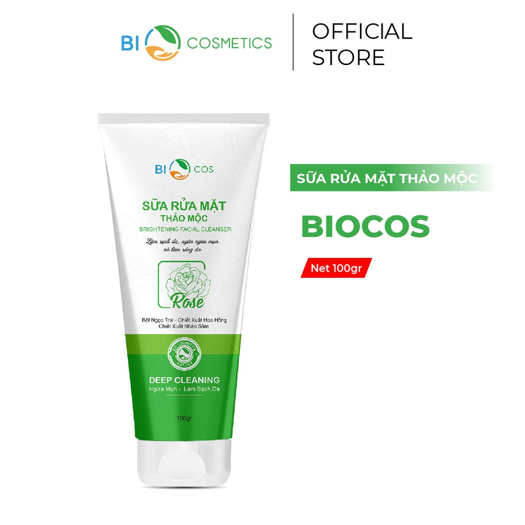 Sữa Rửa Mặt Cho Da Mụn Nhạy Cảm BIOCOS 100g - Sạch Sâu, Hết Dầu, Ngăn Mụn