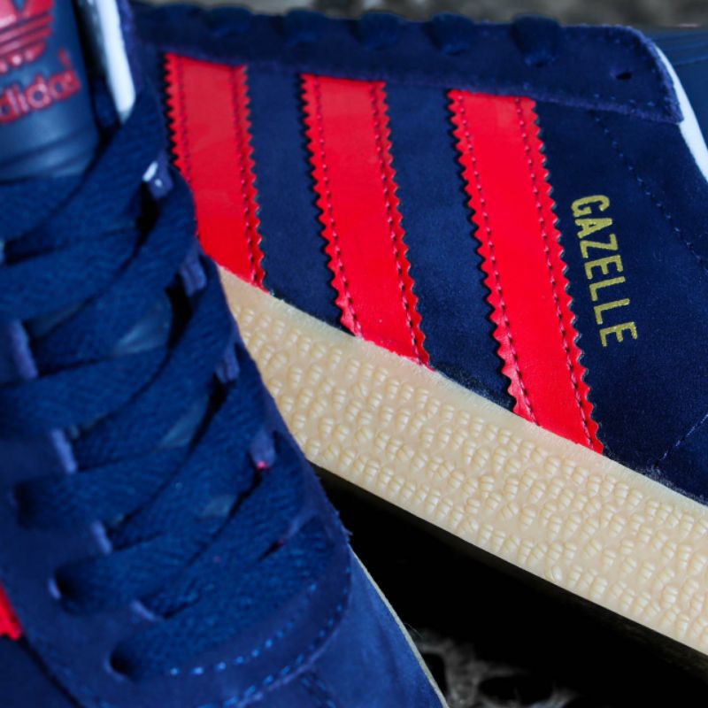 Giày Thể Thao Adidas Gazelle Mi Màu Xanh Navy Đỏ Phong Cách Năng Động