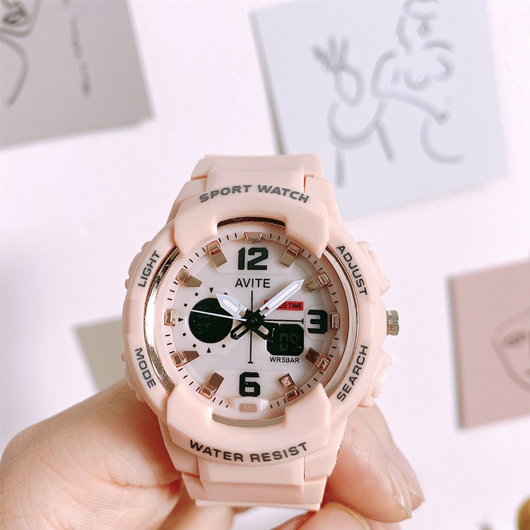 Đồng hồ thể thao nam nữ AVITE chính hãng, 2 chế độ xem giờ, giờ điện tử, giờ kim độc đáo, full chức năng AAV01 | BigBuy360 - bigbuy360.vn