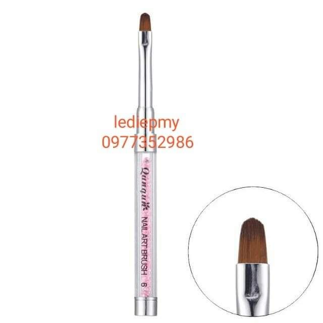 Cọ đầu tròn đắp gel loại thân kim cương hoa văn Thương hiệu ququik cọ chất