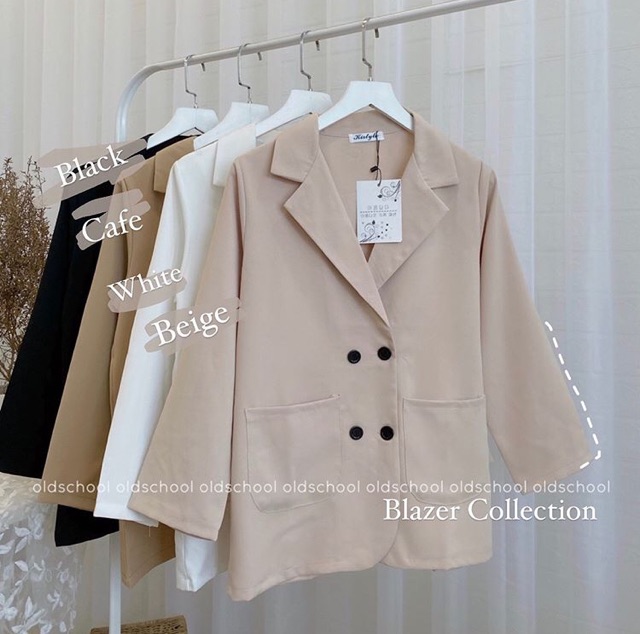 [Có Clip] ÁO BLAZER TRƠN 4 MÀU CHÂT ĐẸP