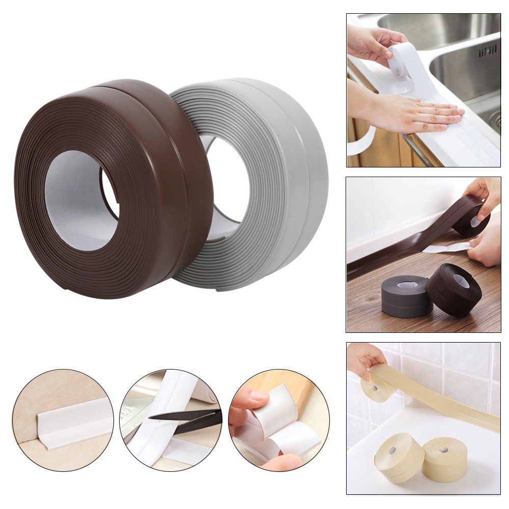 CONOPERY Cuộn Băng Keo Pvc 3.2m Chống Thấm Nước Tự Dính Viền Bồn Rửa Nhà Bếp / Phòng Tắm Nhiều Màu