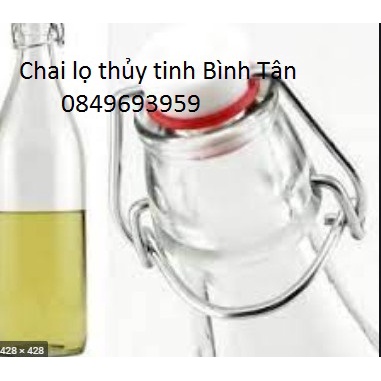Chai Thủy Tinh Tròn 500ml Nắp Gài