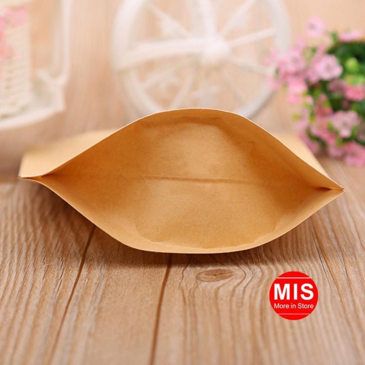 [RẺ NHẤT SHOPEE] 50 cái 16*22+4cm Túi giấy Kraft cửa sổ kiếng miệng zip chuyên đựng thực phẩm chất lượng cao .