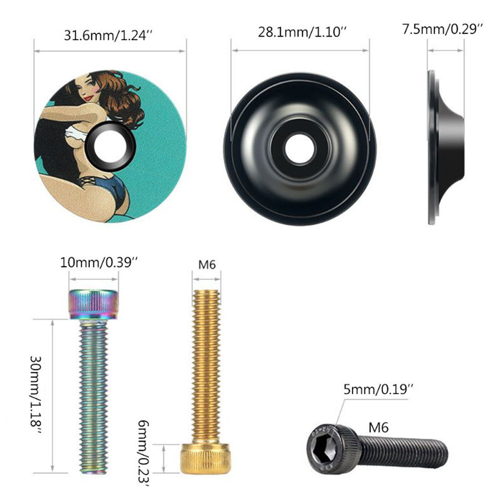 Nắp đậy chén cổ xe đạp leo núi chất liệu bền sáng tạo cho ống phuộc 28.6mm