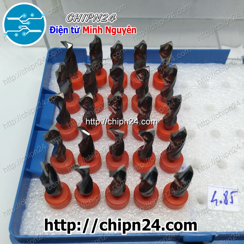 [1 CÂY] Mũi khoan mạch in CNC 4.85mm (Mạch điện tử, PCB)