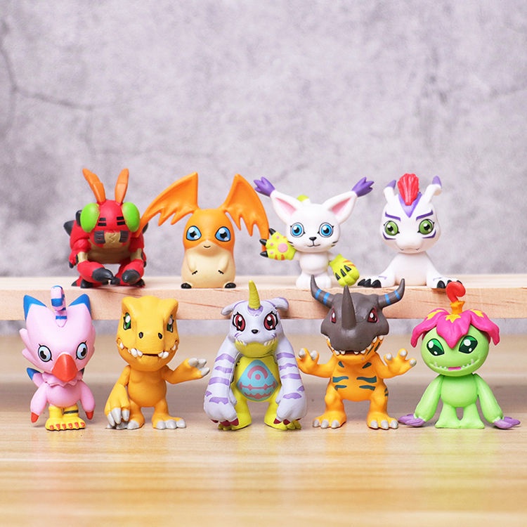 Set 9 Mô Hình Nhân Vật Phim Hoạt Hình Digimon Adventure Bằng Pvc