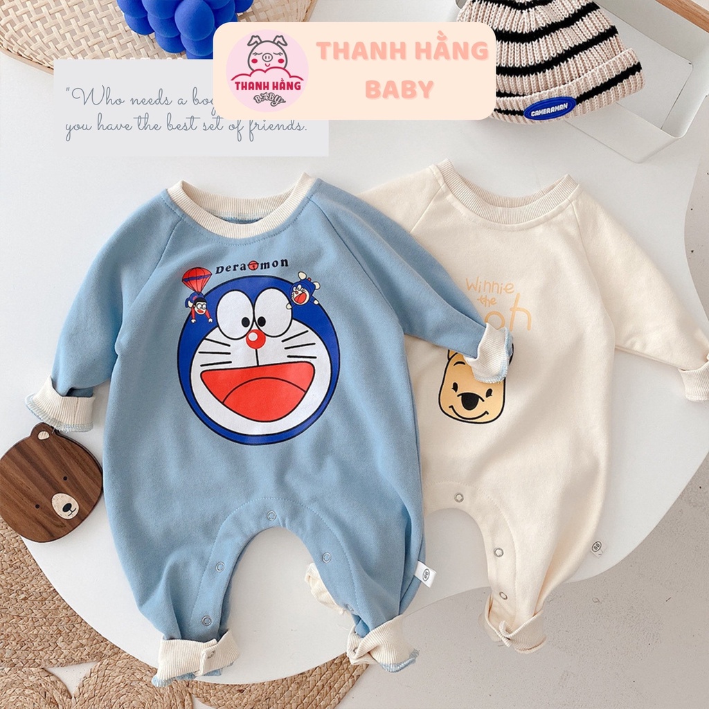 Body cho bé trai bé gái, body liền thân dài tay cho bé sơ sinh siêu xinh Thanh hằng baby  5 - 13 kg