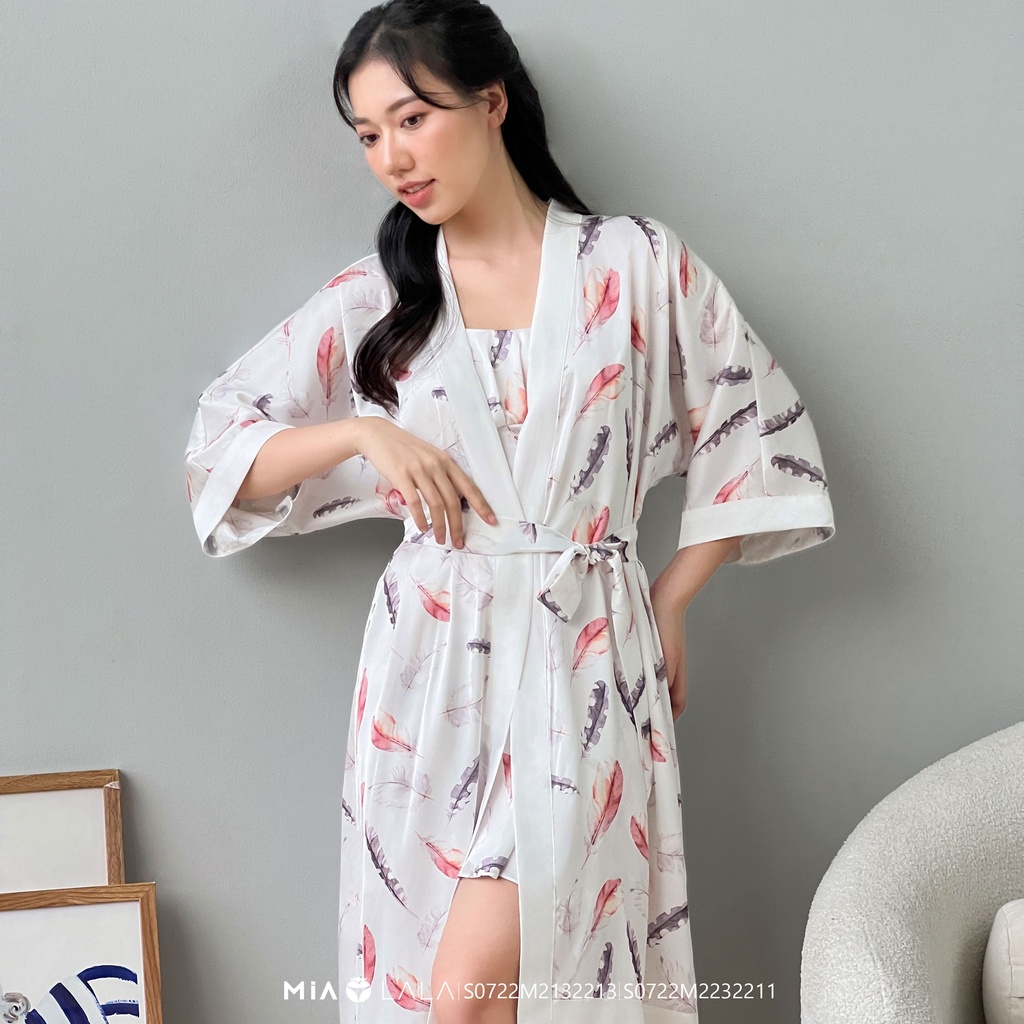 Áo choàng lụa họa tiết thiết kế MIALALA 2213 S0722M2132213