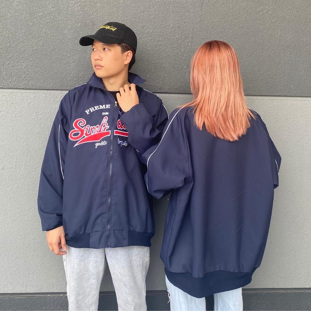 Áo Khoác Bomber Jacket Dù 2 Lớp SIMBA Varsity Form Rộng Nam Nữ Unisex Phong Cách Hàn Quốc Ulzzang