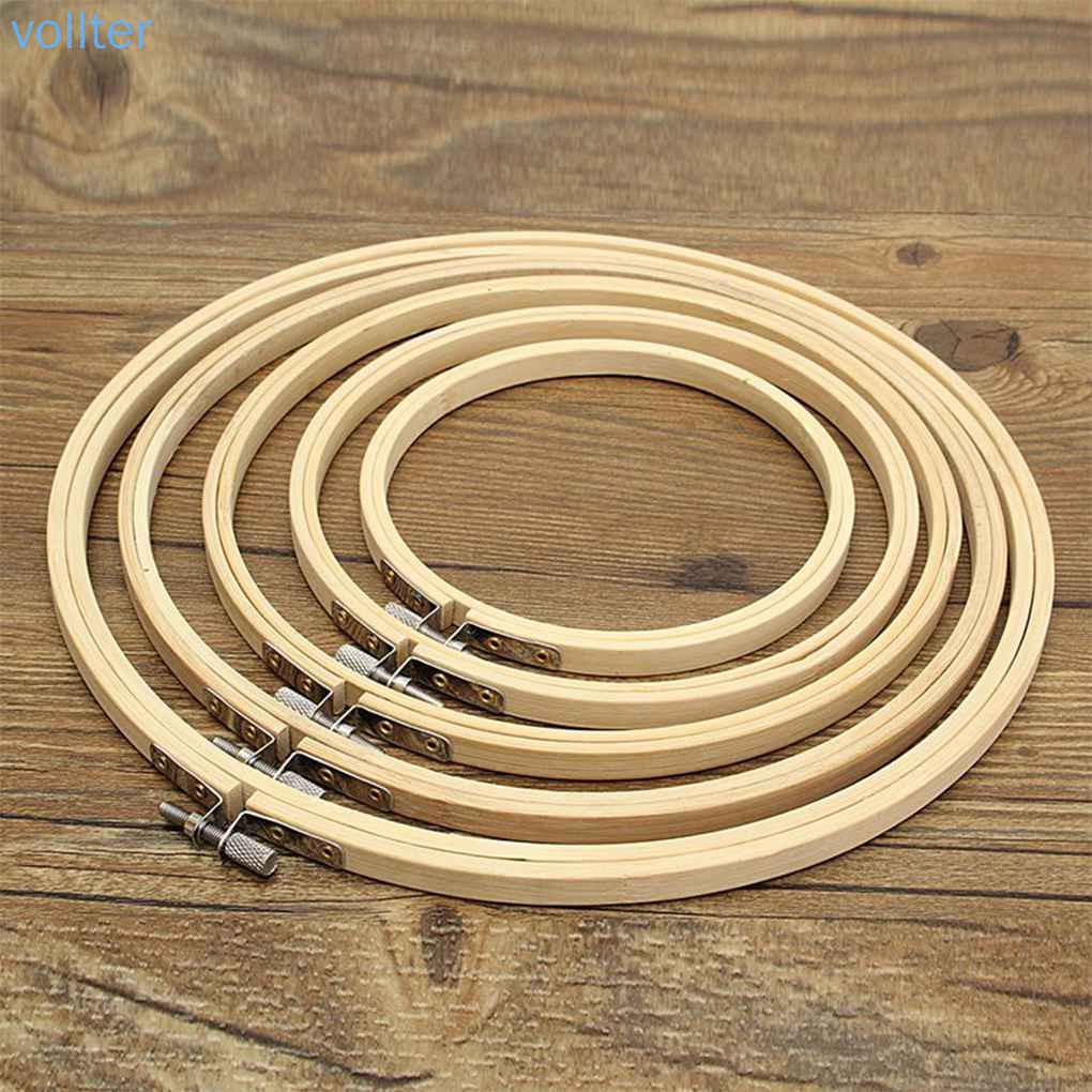 Khung Thêu Tròn Chất Liệu Gỗ Tre 17cm Tiện Dụng