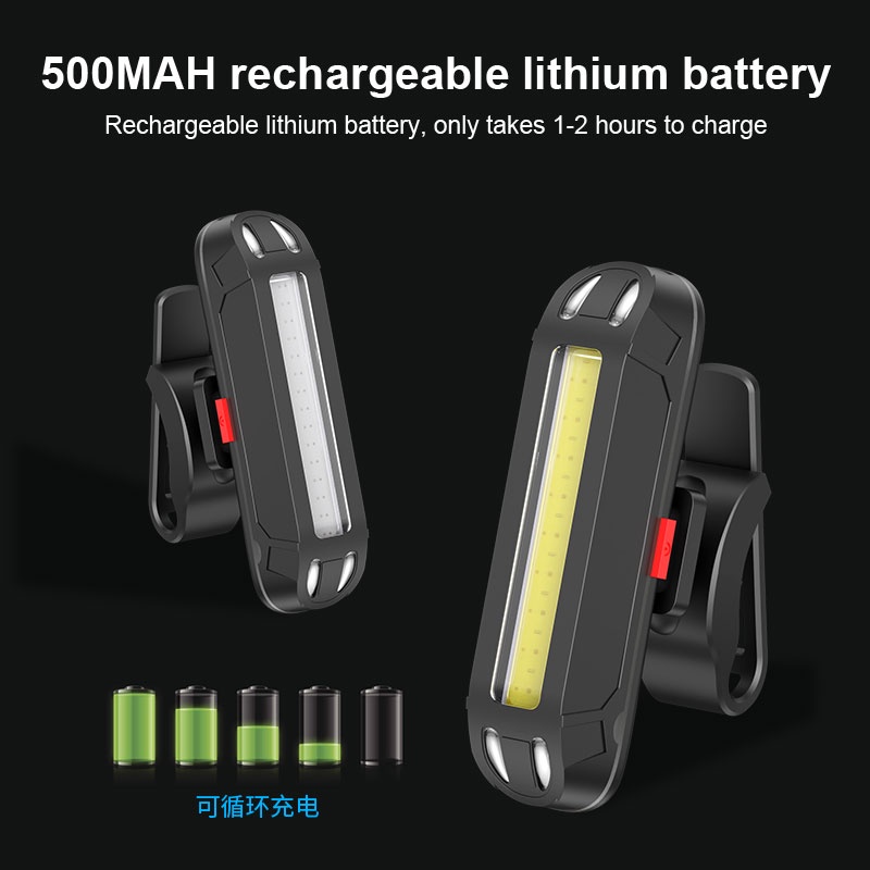 PHMAX Đèn led cảnh báo an toàn gắn đuôi xe đạp có thể sạc lại usb