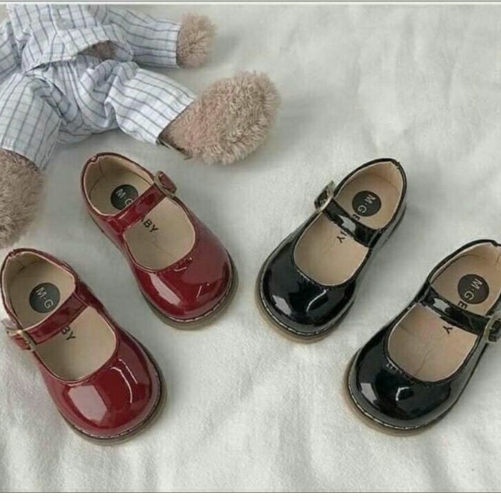 Giày búp bê da bóng bé gái MG baby đế êm form rất đẹp