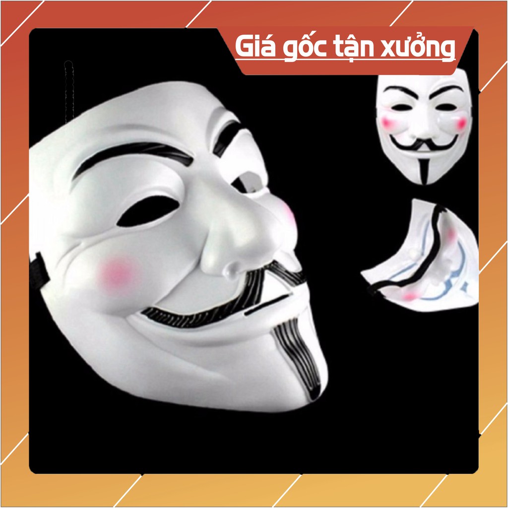 Đồ chơi Mặt Nạ Hóa Trang #Hacker anonymous Màu Trắng lễ hội halowen halloween