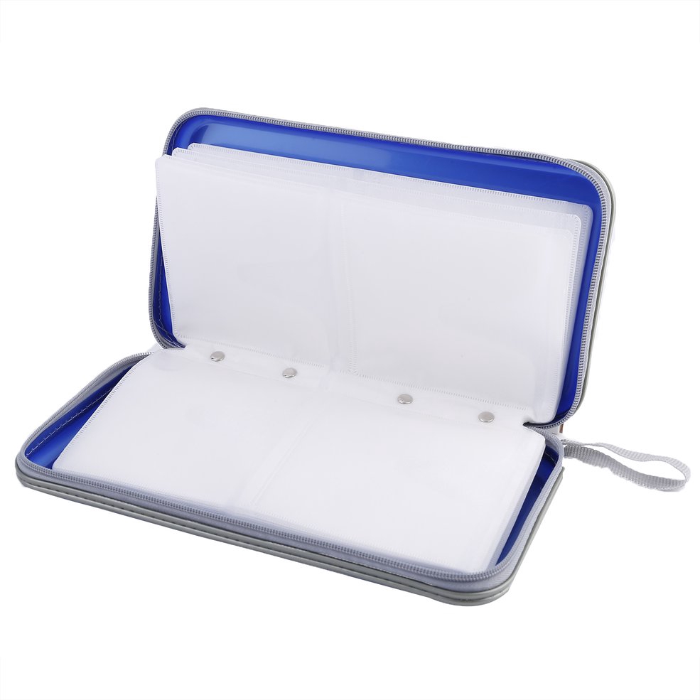 •NEW•Zipper Closure Disc Storage Case 80 PCS CD VCD DVD Holder Portable Hard Box