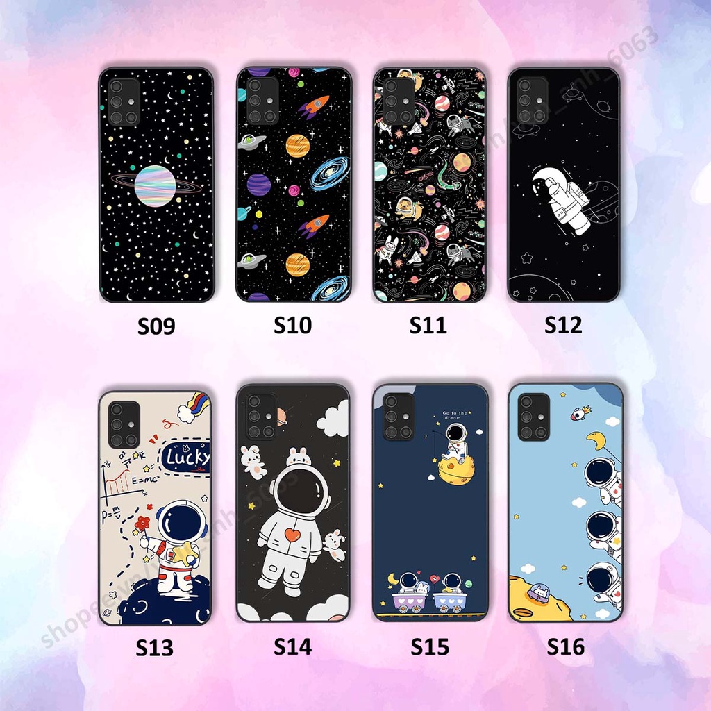 Ốp Samsung M51 hình bầu trời, phi hành gia đẹp, ốp lưng điện thoại samsung galaxy viền dẻo cao cấp