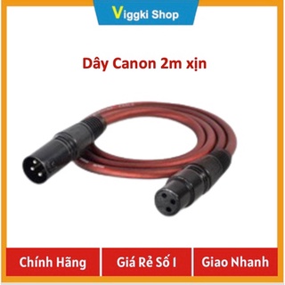 Dây mic canon 2m loại xịn dành cho mic thu âm 48v chân cắm bằng đồng chắc chắn truyền âm thanh cực tốt