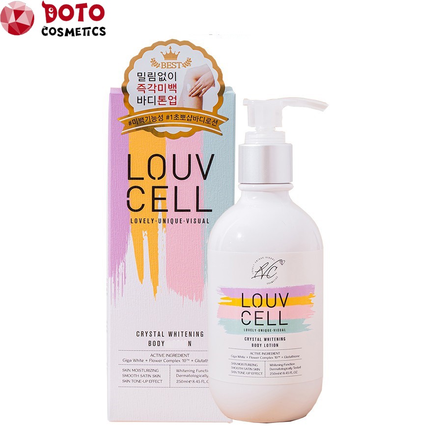 🍀 Kem Dưỡng Trắng Da Body Louv Cell [FREESHIP] Crystal Whitening Body Lotion 120ml, 250ml 🍀