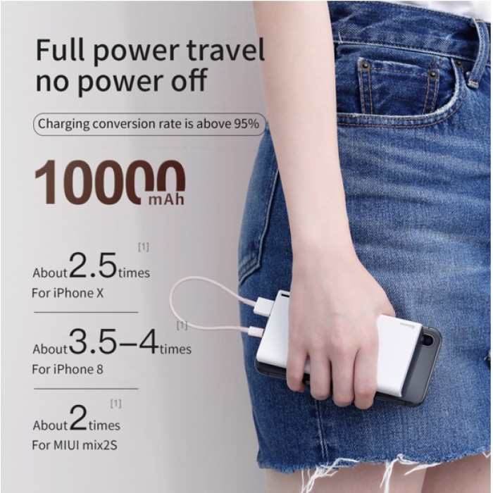 Sạc Dự Phòng Baseus Choc (Chocolate Untra slim) 10000Mah Chính Hãng