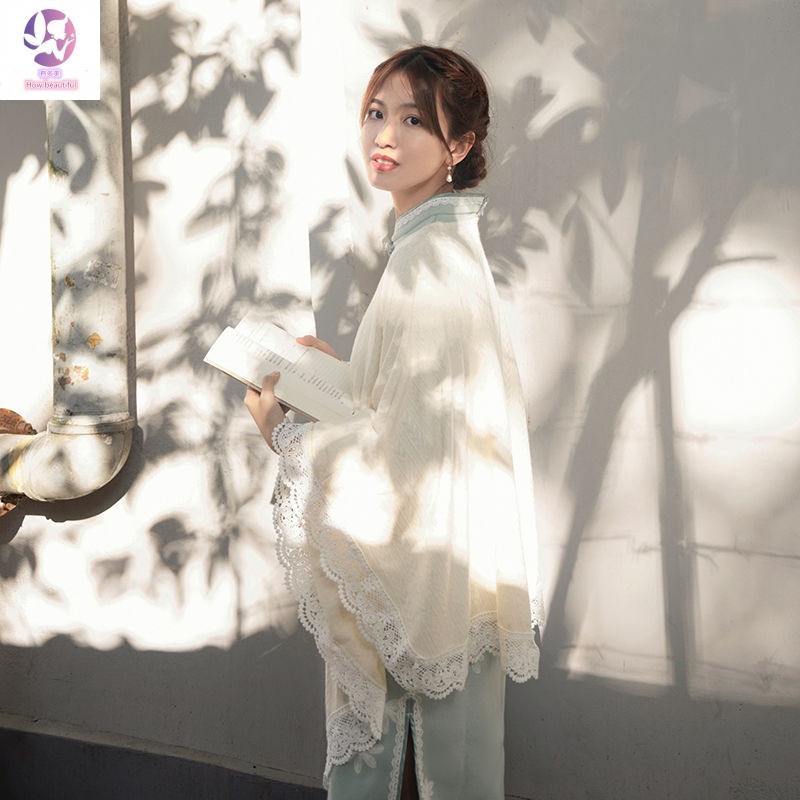 Áo Choàng Sườn Xám Cách Tân Phong Cách Retro Thời Trang Xuân Thu Mới 2022