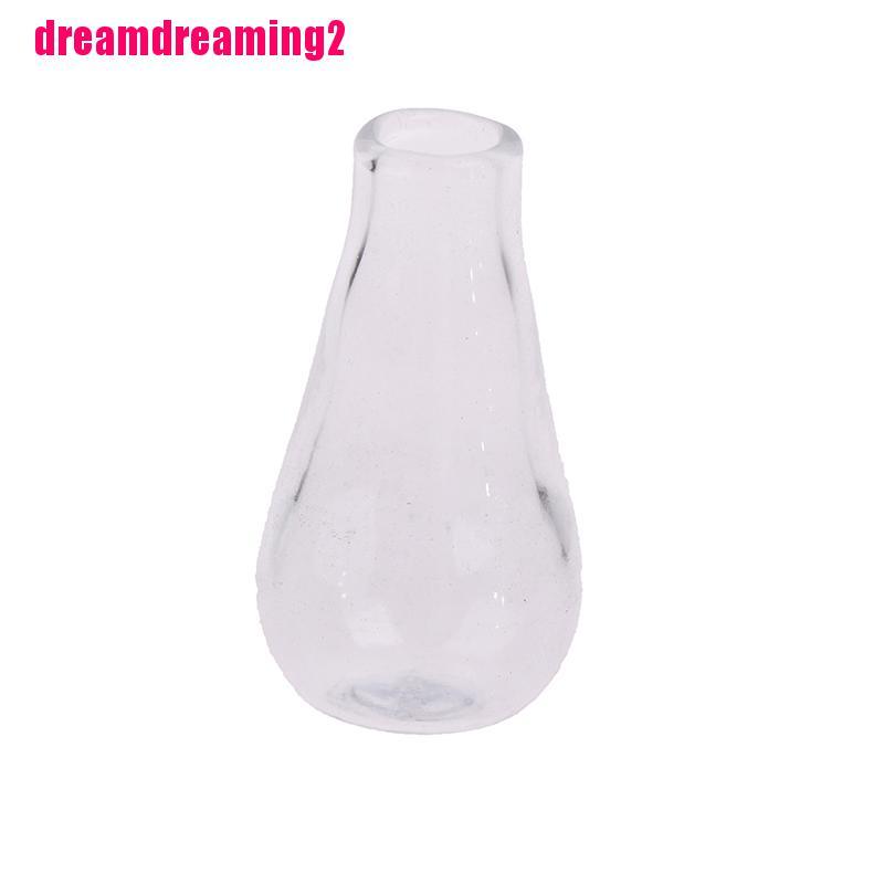 Bộ 2 Bình Hoa Thủy Tinh Trang Trí Nhà Búp Bê Tỉ Lệ 1: