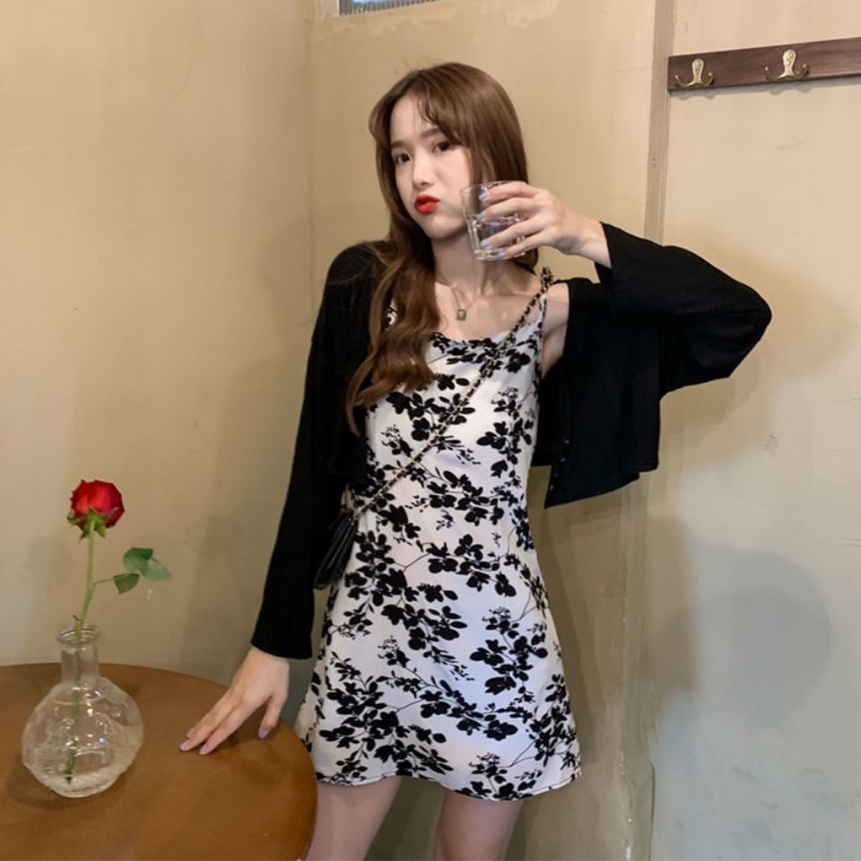 Đầm Hoa Hai Dây Thời Trang Mùa Hè Dành Cho Nữ 2021