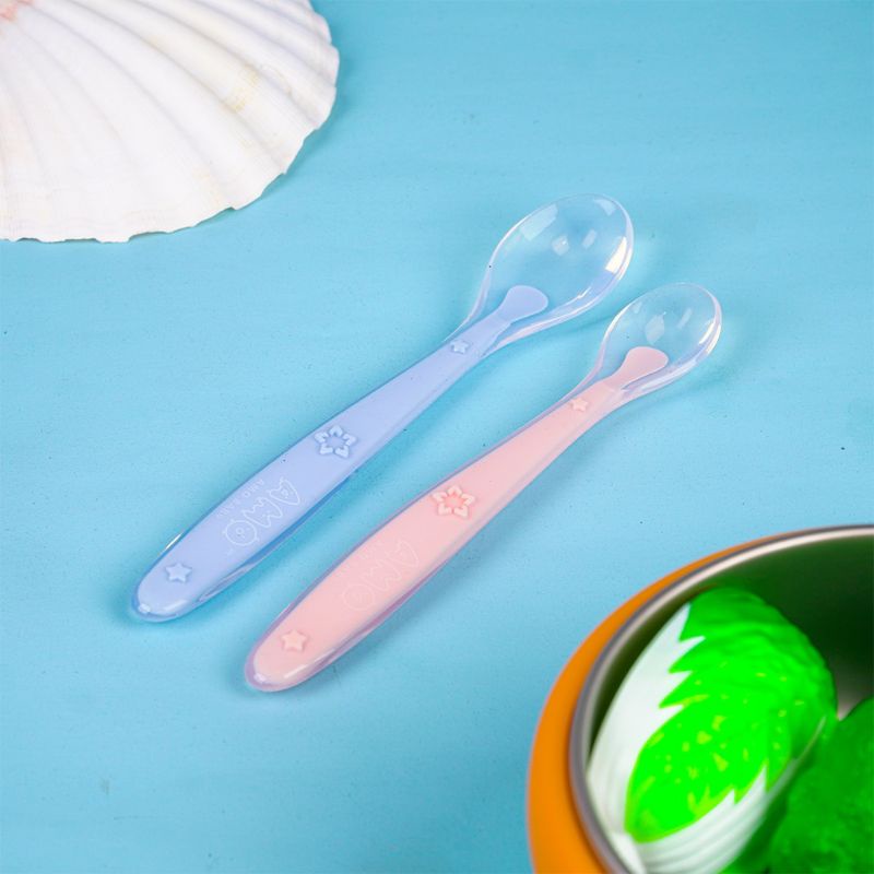 Thìa ăn dặm silicon siêu mềm cho bé, chất liệu an toàn không BPA, chịu nhiệt tốt