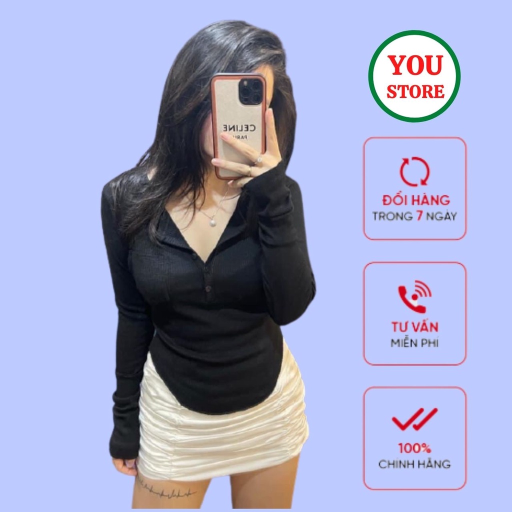 Áo Bozip Nữ Dài Tay Khuy Ngực 3 Màu Chất Mềm Không Nhăn Mã 672 You Store