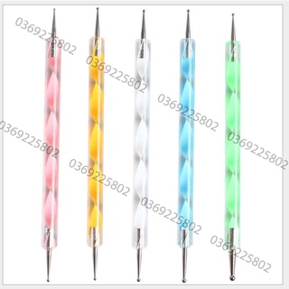 Set 5 bút gắn đá và vẽ chấm bi 2 đầu