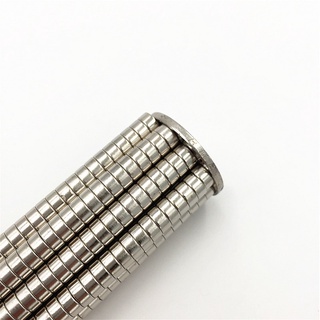 Nam châm tròn đất hiếm 6x3mm mạ Niken