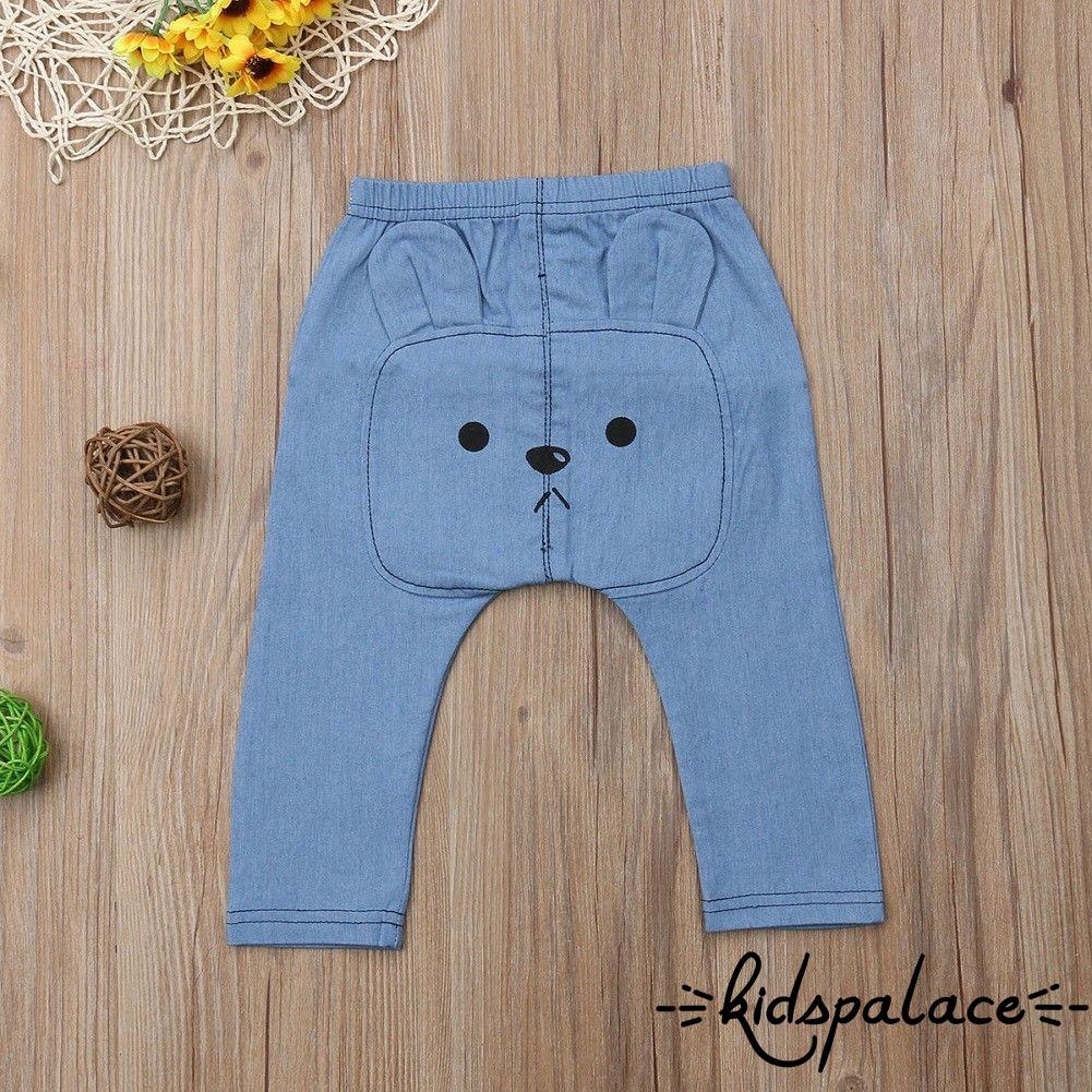 Quần jeans dài hình động vật đáng yêu cho bé