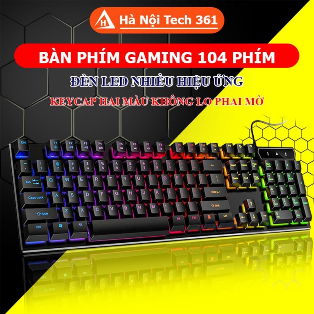 Bàn phím máy tính gaming có dây V4 siêu bền gọn nhẹ phù hợp văn phòng và chơi game