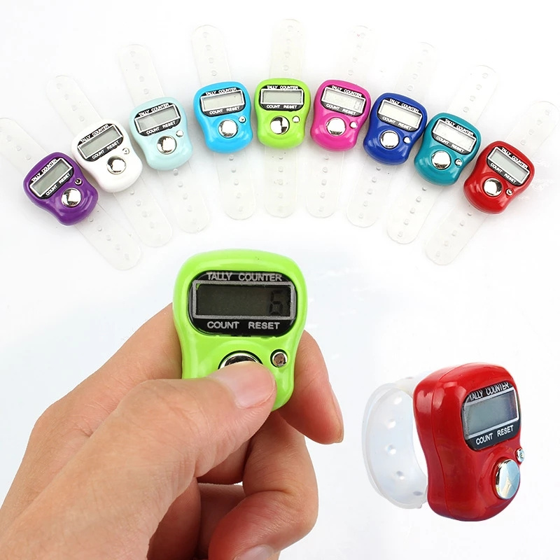 Máy đếm điện tử mini màn hình LCD đeo tay tiện dụng