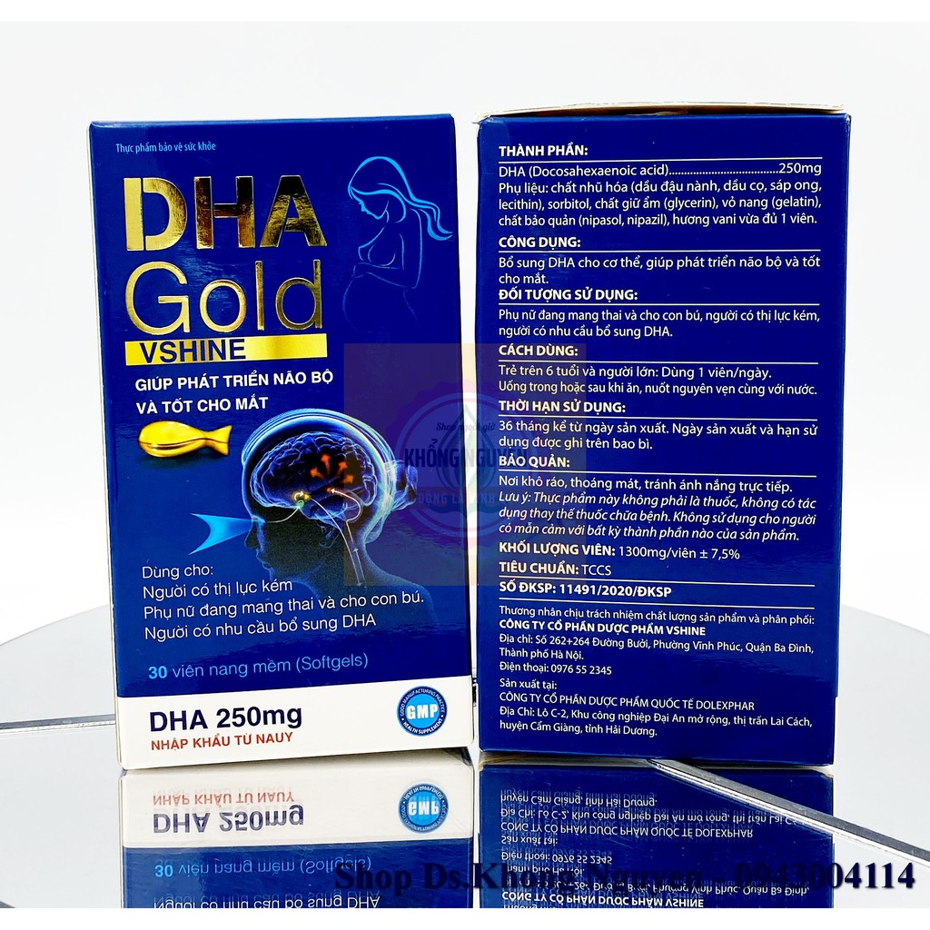 VIÊN BỔ SUNG DHA GOLD VSHINEV- NHẬP KHẨU TỪ NAUY -  HỘP 30 VIÊN