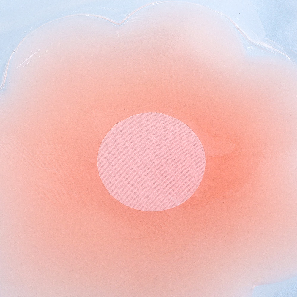 1 Cặp Đệm Silicone Dán Nâng Ngực Tự Dính Tái Sử Dụng Được Hình Cánh Hoa Cho Váy Cưới