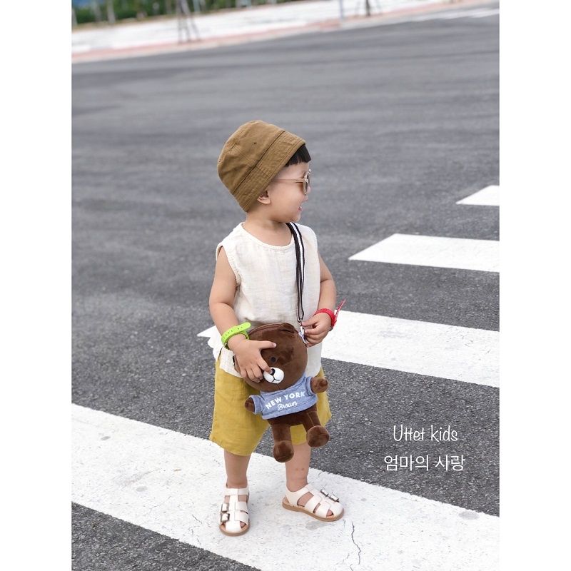 [Ảnh thật] ÁO ĐŨI LINEN HÀN QUỐC 1296 DÀNH CHO BÉ TRAI VÀ BÉ GÁI TỪ 1-5 TUỔI