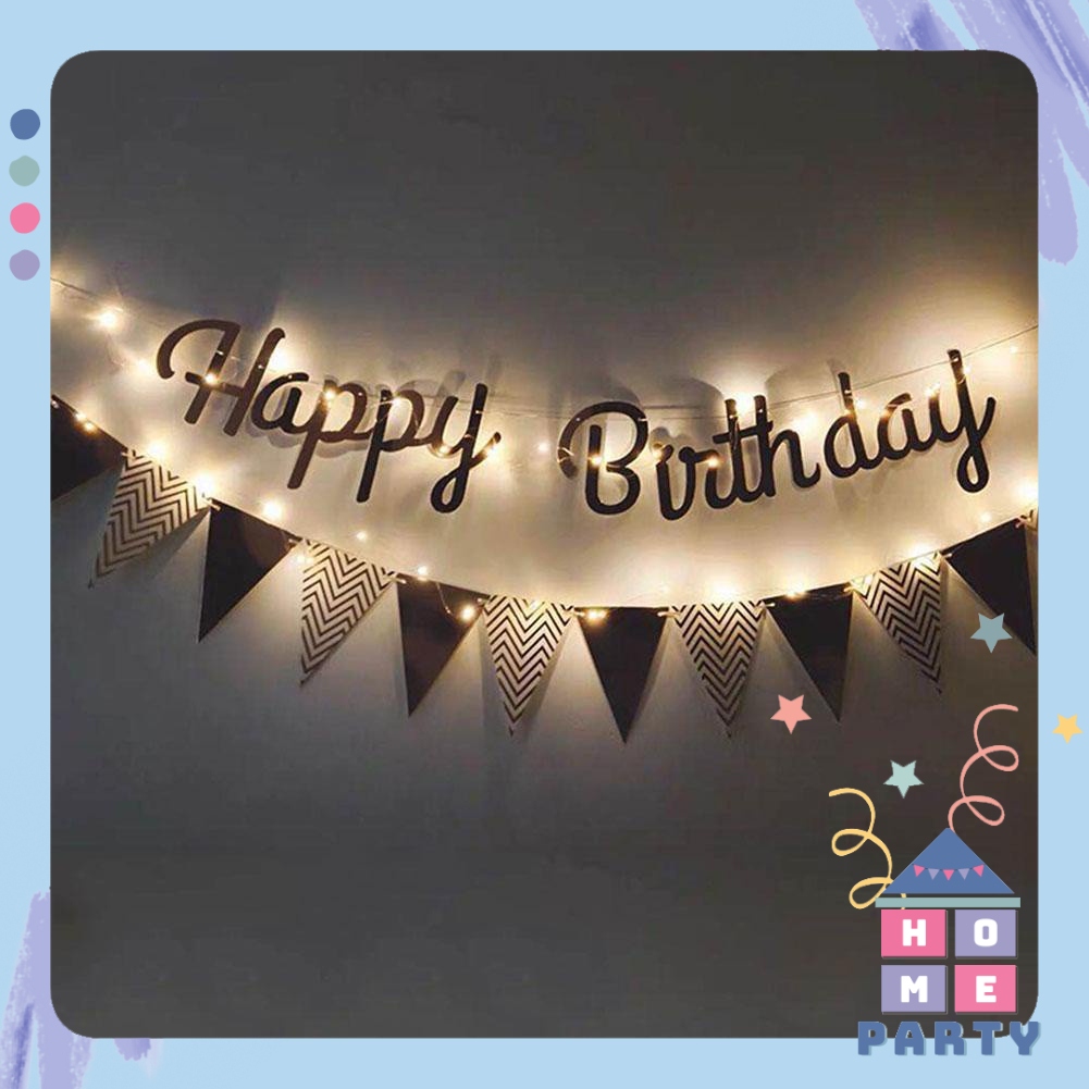 Dây Chữ Happy Birthday Ép Kim Trang Trí Sinh Nhật