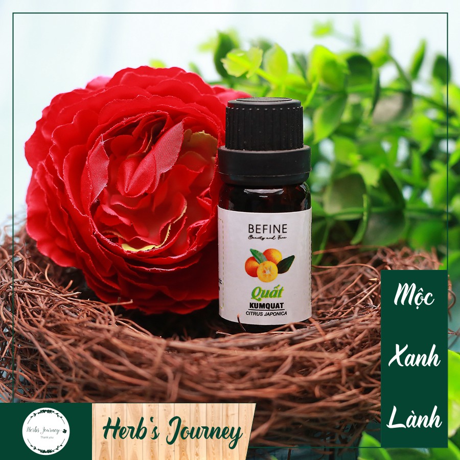 Tinh dầu Quất cao cấp - BEFINE - Tinh dầu nguyên chất chưng cất tự nhiên - Thơm phòng thư giãn