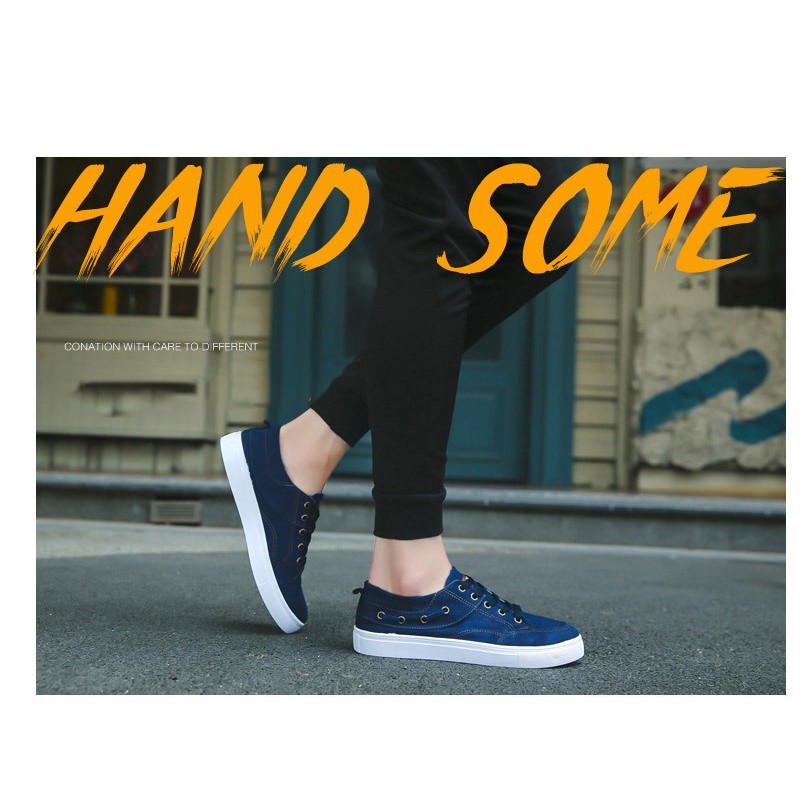 Giày Vải Sneaker Nam Vải Bò Rách Thoáng Khí Mùa Xuân Và Mùa Hè Siêu Bền Đẹp