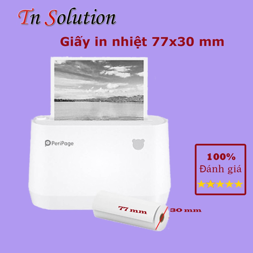 Giấy in nhiệt dành cho máy in Peripage A9, A9S..kích thước 77