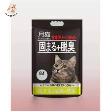 Cát vệ sinh cho mèo Cát Nhật Đen 8L - Cát mèo vệ sinh vón cục, khử mùi