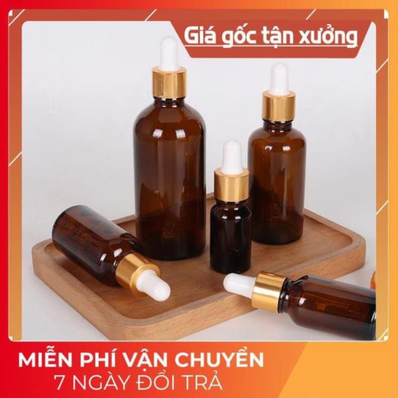 Lọ Chiết Serum ❤ GIÁ TỐT NHẤT ❤ [50ml/100ml] Lọ đựng tinh dầu bóp giọt Khoen Vàng / chai lọ chiết mỹ phẩm .