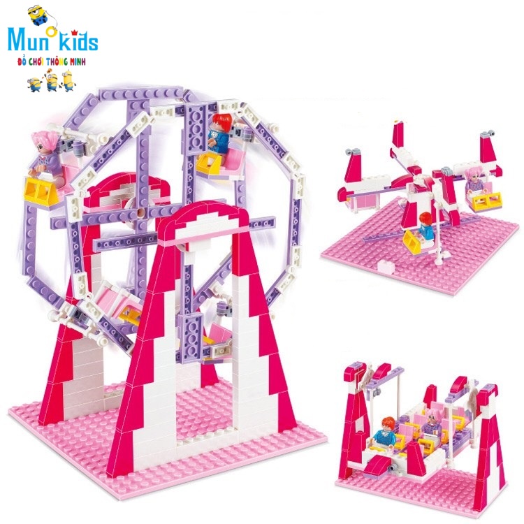 Đồ Chơi Lego Lắp Ráp Xích Đu, Đu Quay, Khu Vui Chơi, Nhà Hàng Siêu Đẹp Cho Bé - Mun Kids