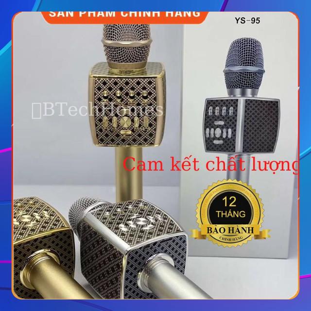 [Giá Sỉ,Bảo Hành 12 Tháng ] Micro Karaoke bluetooth YS 95 Mic hát kraoke không dây bluetooth karaoke - Âm thanh cực chất